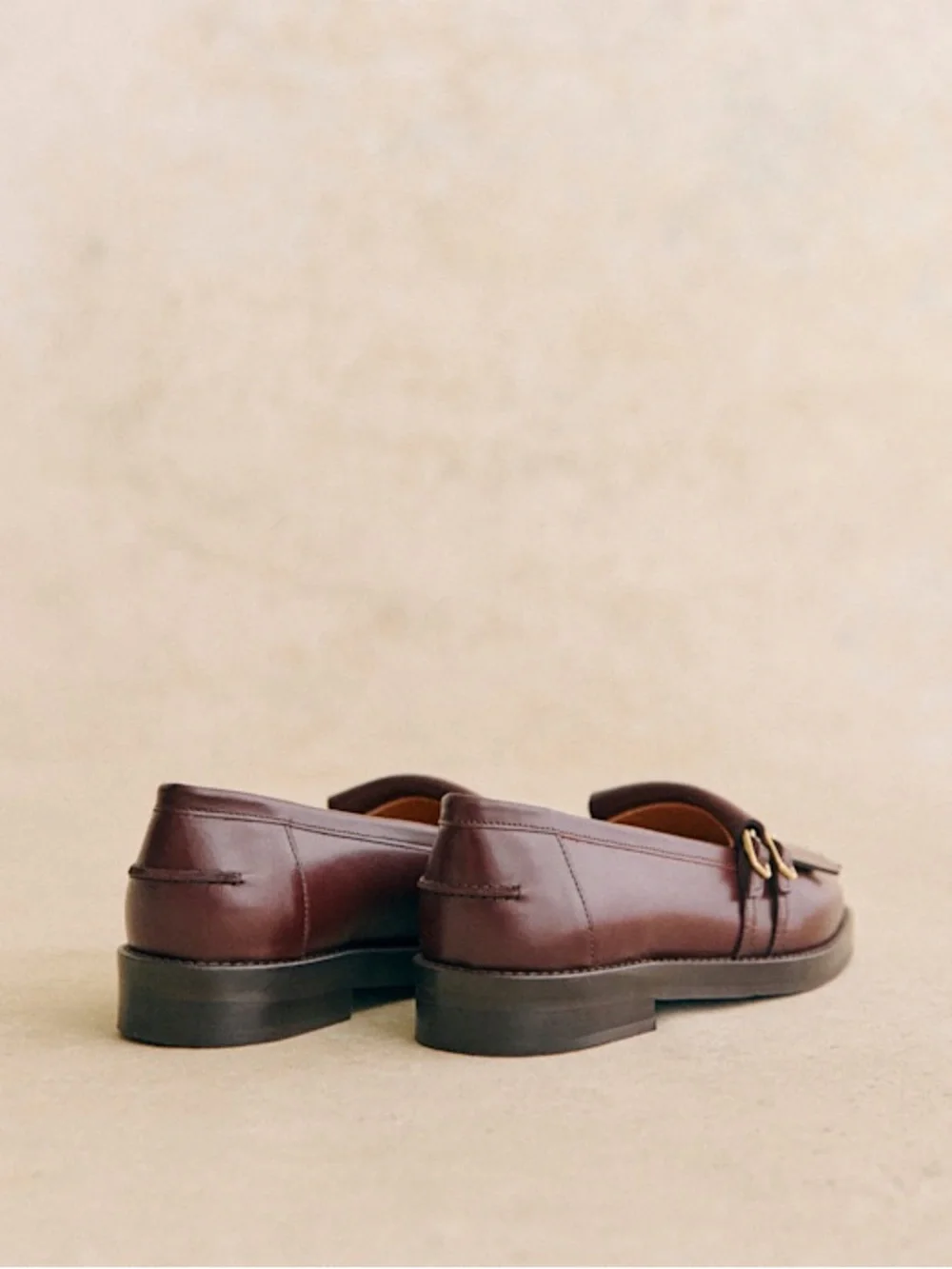 Sézane Joey Loafers in Glossy Chocolate FR 39 / US 8 - Picture 3 of 10